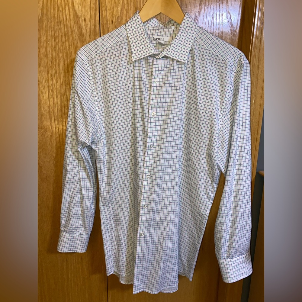 Bar III | Slim Fit Dress Shirt | Size L, Neck 16 1/2, Sleeves 32/33